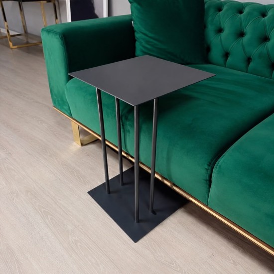 C Sehpa 57 cm – 35x35 cm Tabla, Metal, Paslanmaz Eloksal Boyalı Modern Yan Sehpa C Sehpa 57 cm – 35x35 cm Tabla, Metal, Paslanmaz Eloksal Boyalı Modern Yan Sehpa