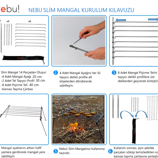 NEBU! SLİM MANGAL - PRATİK CEP MANGALI