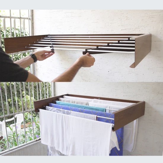 Nebu Çamaşır Kurutma Askısı  Ahşap  (70CM)