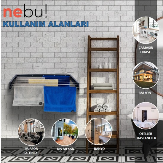 Nebu Çamaşır Kurutma Askısı Antrasit (100CM)